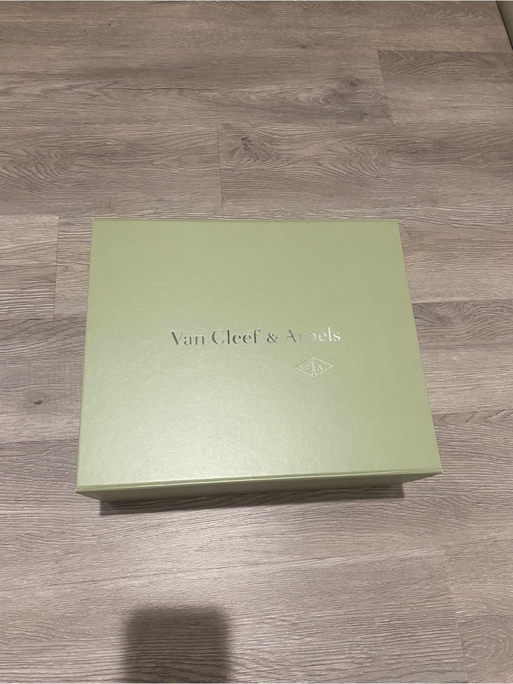 Van Cleef & Arpels Pale Green Branded Gift Empty Box Size 12”x10”x5.5”